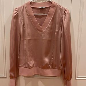 New Express Satin blush blouse. Size XS.